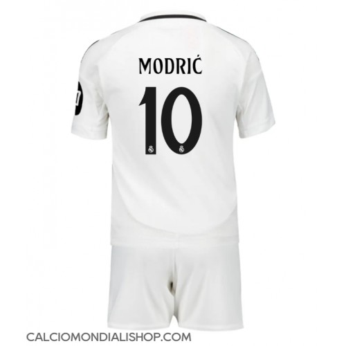 Maglie da calcio Real Madrid Luka Modric #10 Prima Maglia Bambino 2024-25 Manica Corta (+ Pantaloni corti)